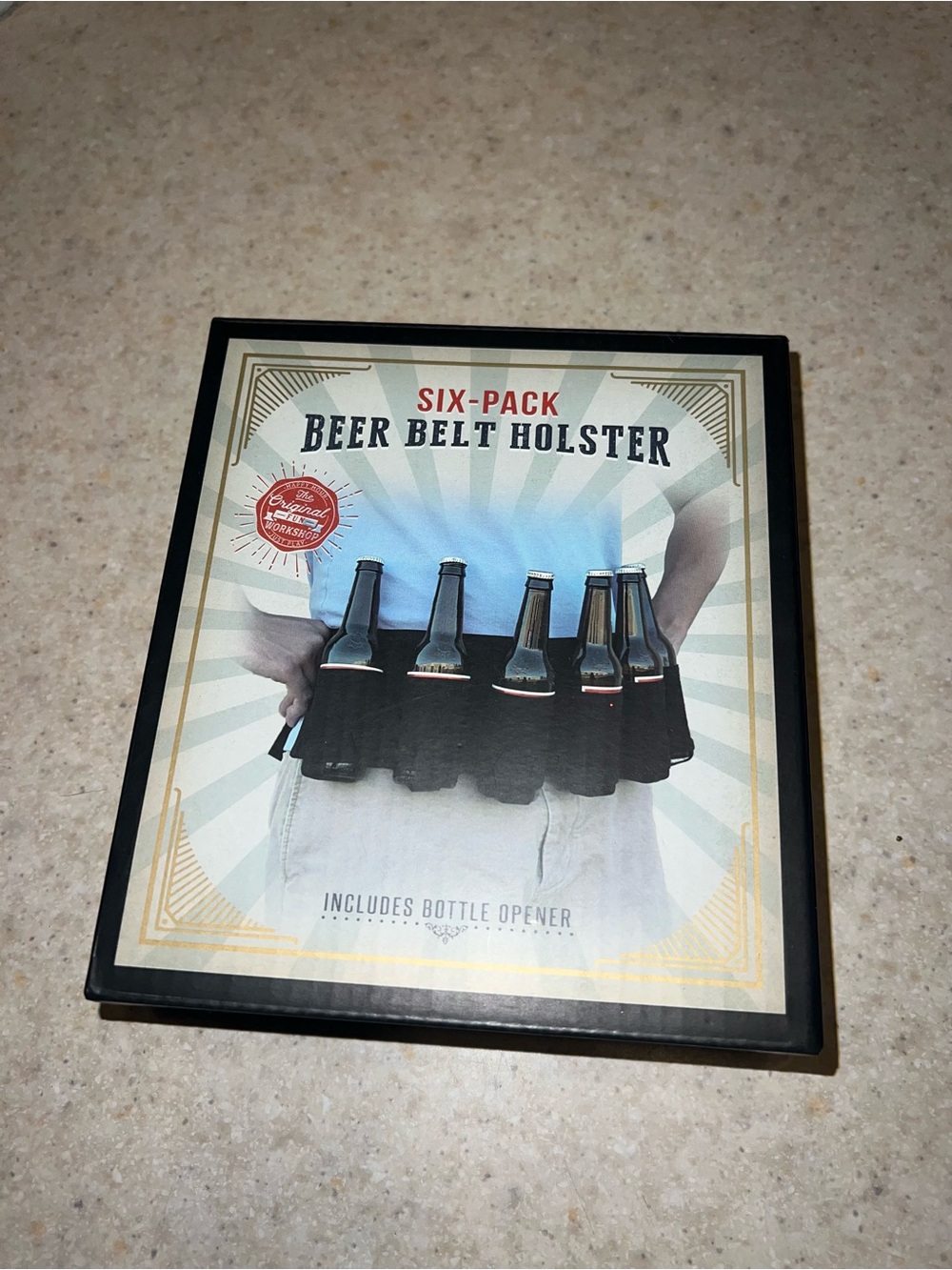Six-Pack Beer Belt Holster - Black